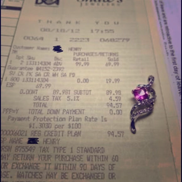 Kay Jewelers Jewelry - Pink and White Sapphire Sterling Silver Pendant